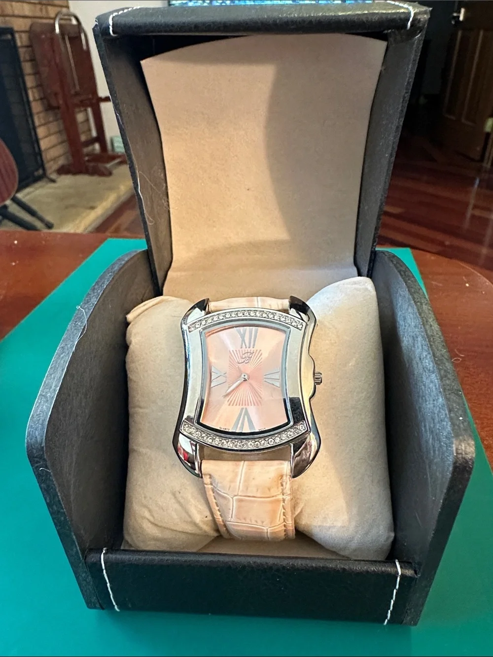 NWOT Brighton Women’s Pink large face  Watch w/  Crystal Accents